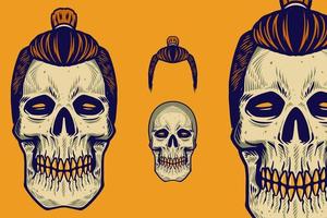 SKULL SET 3-09 vector