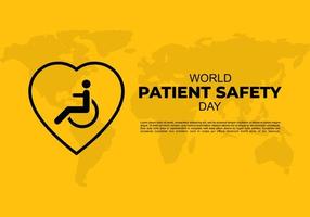 World patient safety day background with safety symbol on september 17 vector