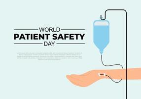 World patient safety day background with safety symbol on september 17 vector