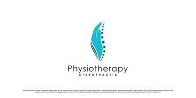 Physiotherapy logo design for healthcare and medical with creative modern concept Premium Vector