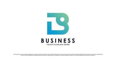 plantilla de diseño de logotipo de letra b para negocios o personal con vector premium de concepto moderno único