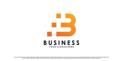 B letter logo design template for business or personal with unique modern concept Premium Vector