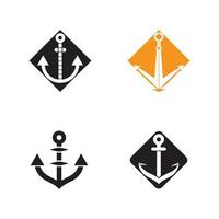 Anchor icon Logo Template vector illustration