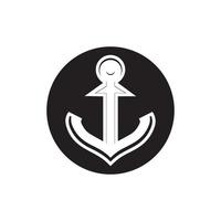 Ilustración de vector de plantilla de logotipo de icono de ancla