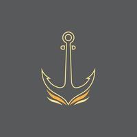 Anchor icon Logo Template vector illustration