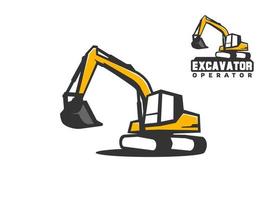 Excavator logo template vector. Creative illustration for logo template. vector