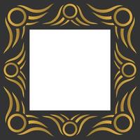 luxury circles and floral photo frame vector