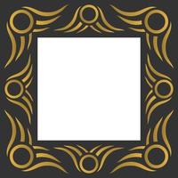 luxury circles and floral photo frame vector