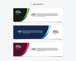 Banner design abstract vector template. Set of banner background isolated vector for print, display, promotion.