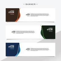 Banner design abstract vector template. Set of banner background isolated vector for print, display, promotion.