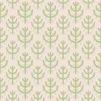 minimalist green tree seamless pattern vector