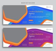 Digital marketing agency facebook cover and web banner template vector
