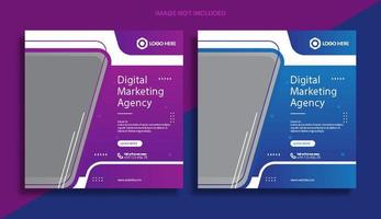 Digital marketing agency social media post vector