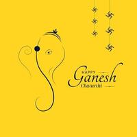 Happy Ganesh Chaturthi Social Media Post Design vector