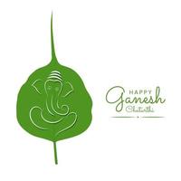 Eco-Friendly Ganesh Chaturthi Social Media Post Design vector