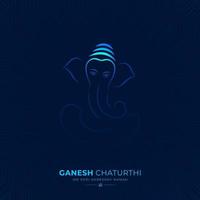 Digital Ganesh Chaturthi creative Social media post vector