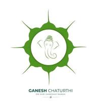 diseño ecológico de publicaciones en redes sociales de ganesh chaturthi vector