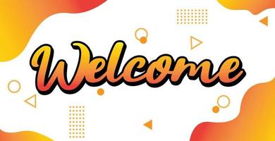 abstract welcome background vector design