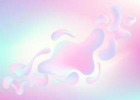 Liquid flow holographic pink 3D neon lava lamp vector geometric background for banner, card, UI design or wallpaper. Gradient mesh bubble in the shape of a wave drop. Fluid colorful abstract shapes.