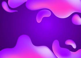 Liquid flow purple, pink 3D neon lava lamp vector geometric background for banner, card, UI design or wallpaper. Gradient mesh bubble in the shape of a wave drop. Fluid colorful abstract shapes.