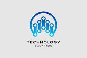 Letter A technology logo design in creative concept. Premium vector logo illustration