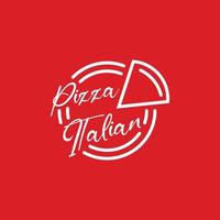 diseño de vector de ilustración de logotipo de pizza