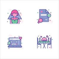 Wedding and Love Icons vector