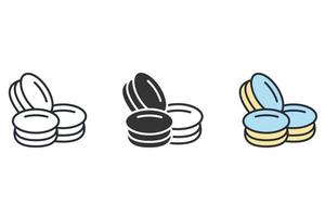 Macaroon icons  symbol vector elements for infographic web