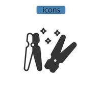 iconos de pinza de ropa símbolo elementos vectoriales para web infográfico vector