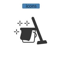 iconos de limpieza en húmedo simbolizan elementos vectoriales para web infográfico vector