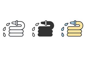 garden hose icons  symbol vector elements for infographic web