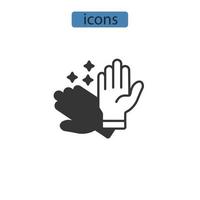 guantes iconos símbolo elementos vectoriales para infografía web vector