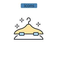 iconos de suspensión símbolo elementos vectoriales para web infográfico vector