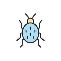 iconos de insectos símbolo elementos vectoriales para web infográfico vector