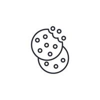 chocolate chip cookies icons  symbol vector elements for infographic web