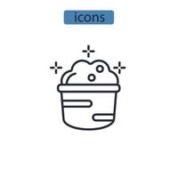 soapy water icons  symbol vector elements for infographic web