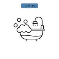 bathroom icons  symbol vector elements for infographic web