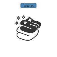 iconos de toallas símbolo elementos vectoriales para web infográfico vector