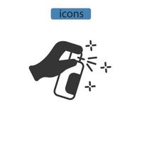 iconos de desinfección símbolo elementos vectoriales para web infográfico vector