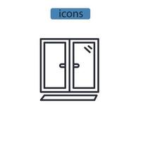 washing windows icons  symbol vector elements for infographic web