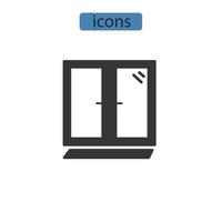 washing windows icons  symbol vector elements for infographic web