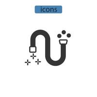 iconos de limpieza de desagües simbolizan elementos vectoriales para web infográfico vector