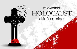 holocausto. cartel del dia de vector