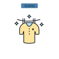 iconos de ropa símbolo elementos vectoriales para web infográfico vector