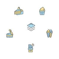 dessert icons set . dessert pack symbol vector elements for infographic web