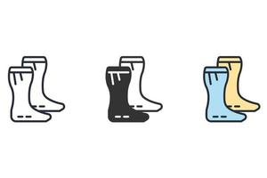 boot icons  symbol vector elements for infographic web