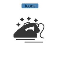 Iron icons  symbol vector elements for infographic web