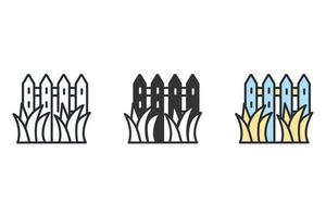 Fence icons  symbol vector elements for infographic web