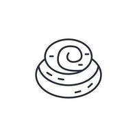 Cinnamon roll icons  symbol vector elements for infographic web