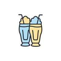 milkshake icons  symbol vector elements for infographic web